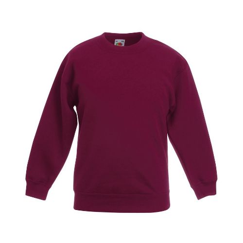 Fruit Of The Loom Kids Classic Set-In Sweatshirt Burgundy